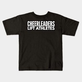 Cheerleaders Lift Athletes Cheer Spirit Design Kids T-Shirt